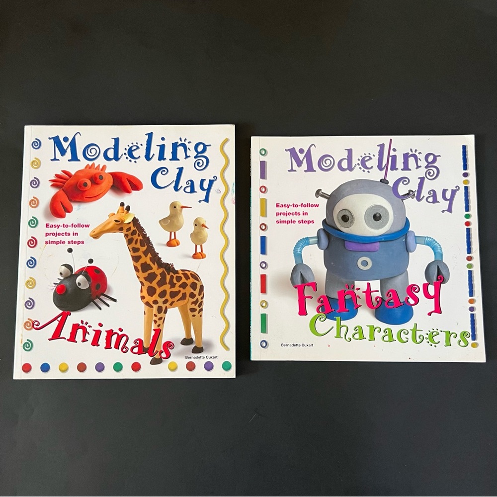 Barron’s Modeling Clay Book Lot Animals Fantasy Characters
